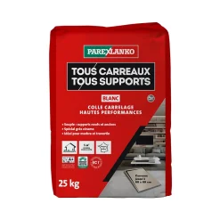 Colle tous carreaux tous supports Parexlanko Blanc 25kg