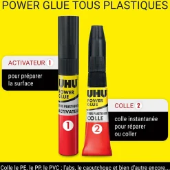 Colle UHU Power glue tous plastiques format gel