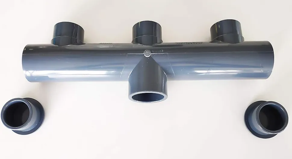 Collecteur Piscine PVC 50mm PN16 3 entrées 1 sortie Femelle Male 5cm