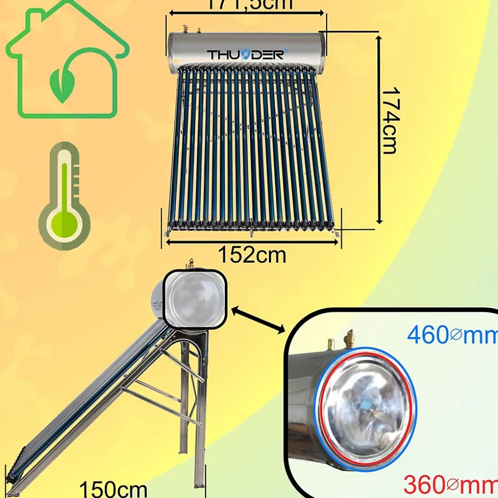 Collecteur pressurisé avec réservoir Thunder 200L 1 pièce.