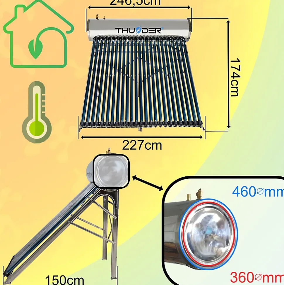 Collecteur pressurisé Thunder avec réservoir 300L 1 pièce.