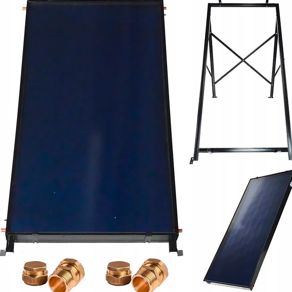 Collecteur solaire THUNDER 2 m² avec structure de montage et raccords 3/4 1 pièce.