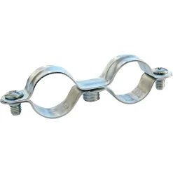 Collier de fixation double pour tube Ø12 mm, lot de 2