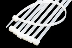Colliers de fixation en nylon. Blancs. 2,5x100 - 100pces