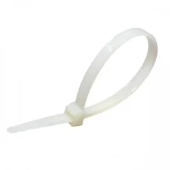Colliers de fixation en nylon. Blancs. 2,5x200 - 100pces
