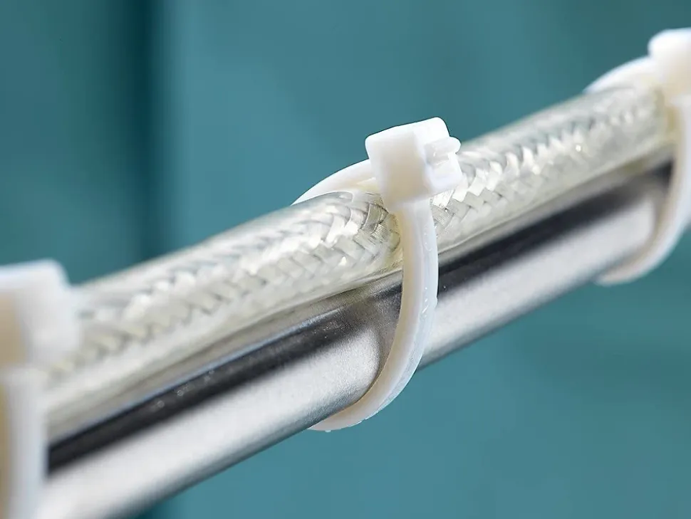 Colliers de fixation en nylon. Blancs. 2,5x200 - 100pces