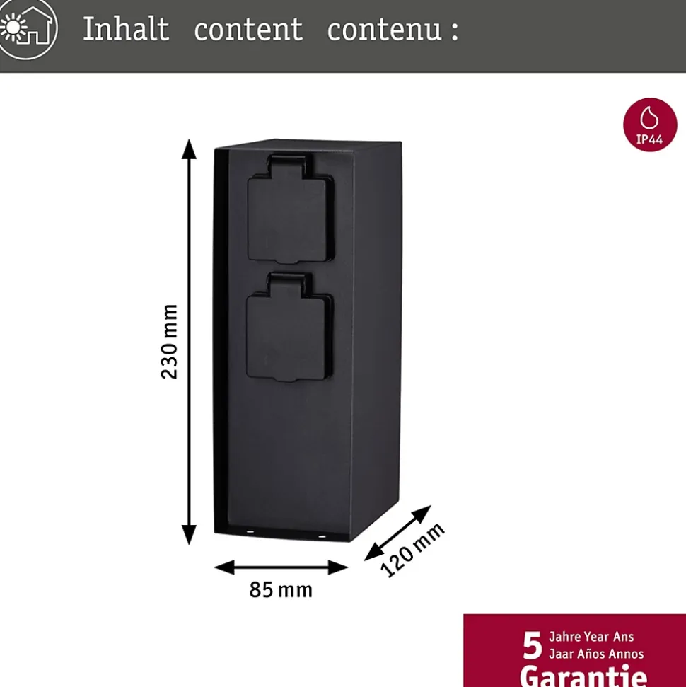 Colonne de prises Rio Quadruple IP44 Anthracite