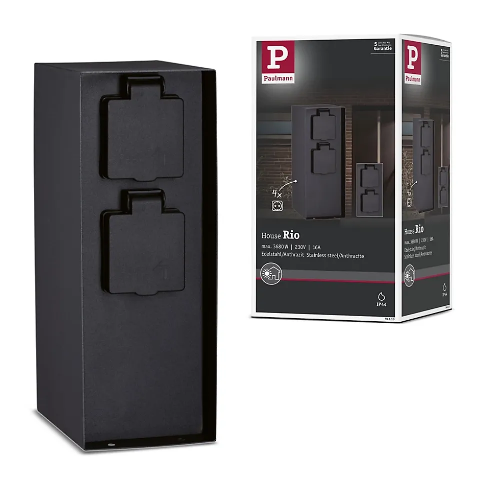 Colonne de prises Rio Quadruple IP44 Anthracite