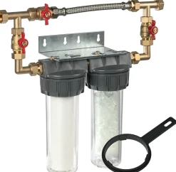 Combiné anti tartre Dualofiltre Super 2 + accessoires + Bypass