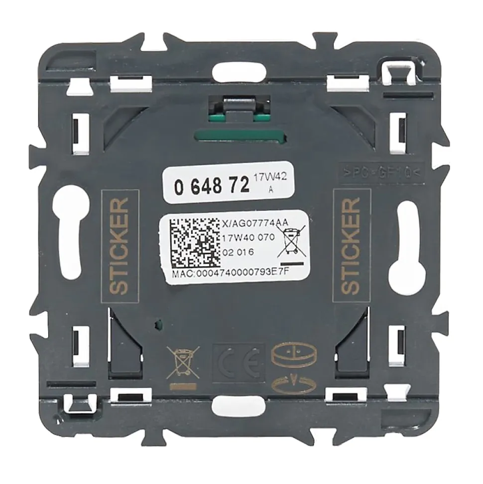 Commande générale sans fil Départ/Arrivée pour installation connectée Céliane with Netatmo titane