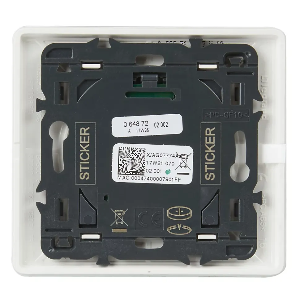 Commande générale sans fil Départ/Arrivée pour installation connectée Céliane with Netatmo blanc