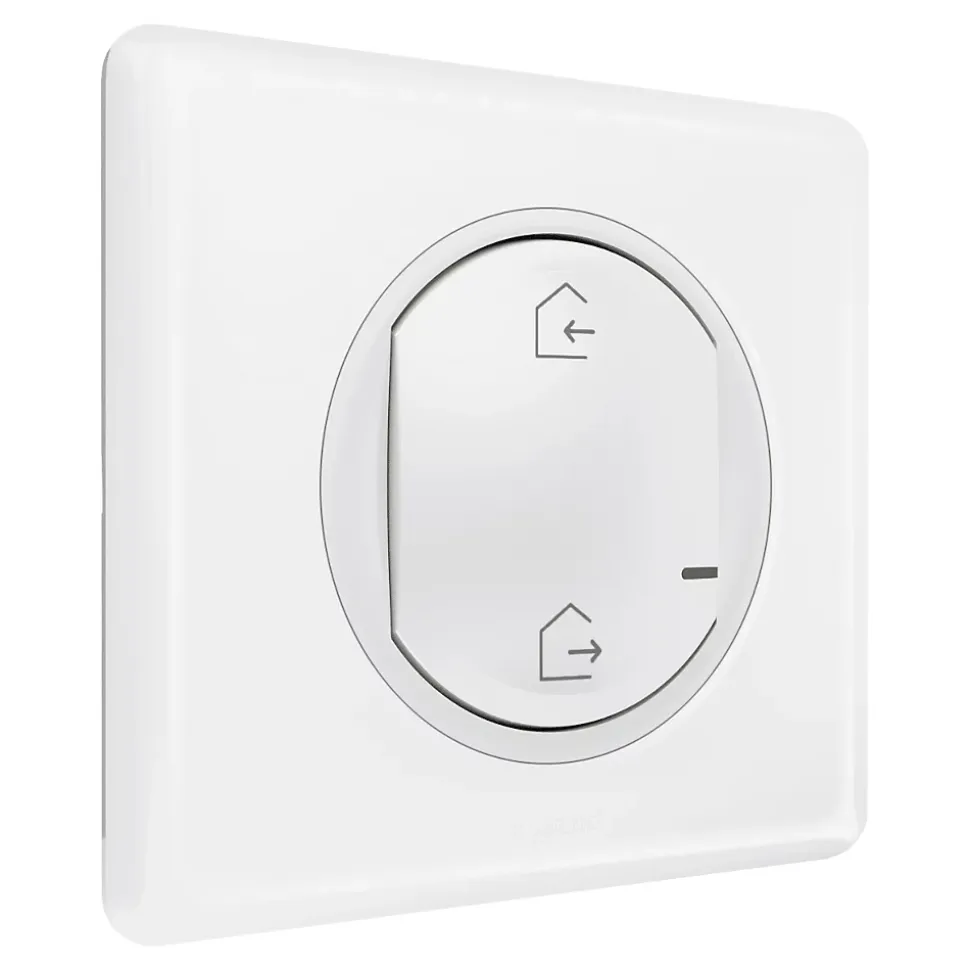 Commande générale sans fil Départ/Arrivée pour installation connectée Céliane with Netatmo blanc