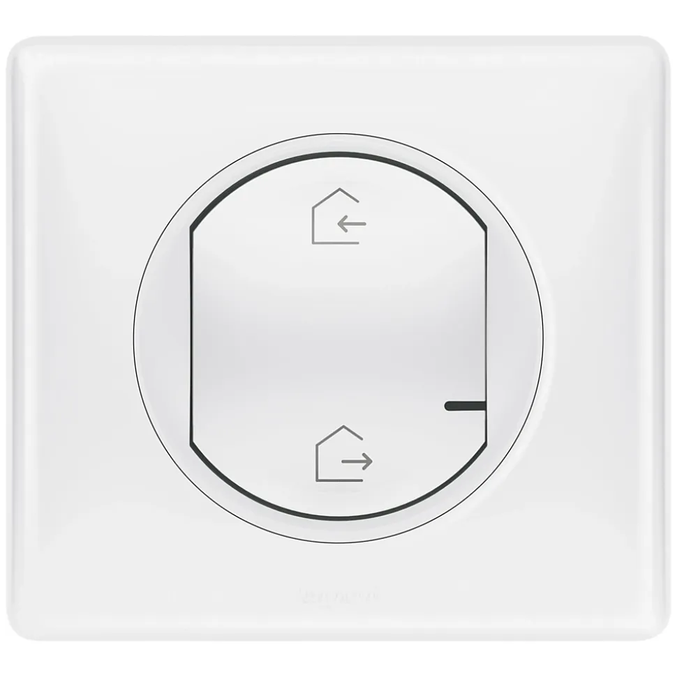 Commande générale sans fil Départ/Arrivée pour installation connectée Céliane with Netatmo blanc