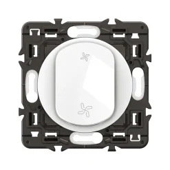 Commande poussoir de VMC Legrand Céliane blanc