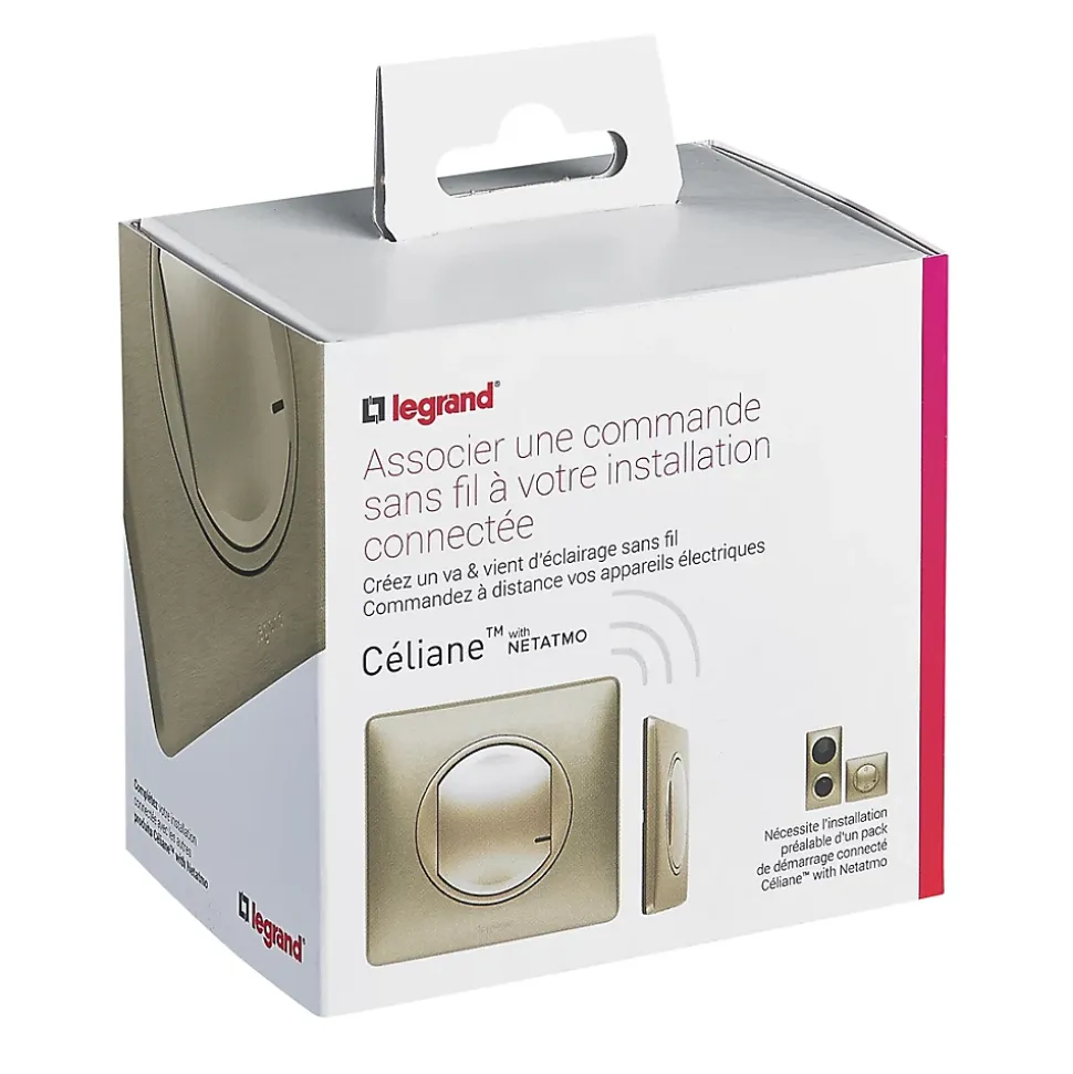 Commande sans fil Céliane with Netatmo pour éclairage ou prise connectée ou micromodule titane