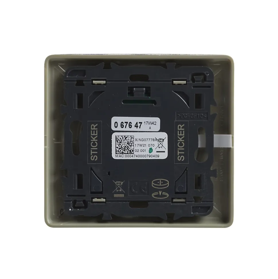 Commande sans fil pour interrupteur filaire de volet roulant connecté Céliane with Netatmo titane