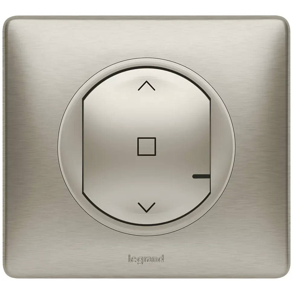 Commande sans fil pour interrupteur filaire de volet roulant connecté Céliane with Netatmo titane