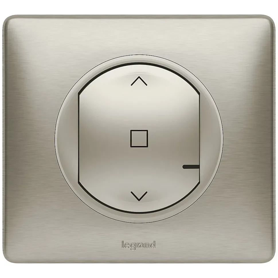 Commande sans fil pour interrupteur filaire de volet roulant connecté Céliane with Netatmo titane