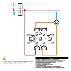 Commande volet roulant 2 boutons complet Schneider Electric Asfora blanc