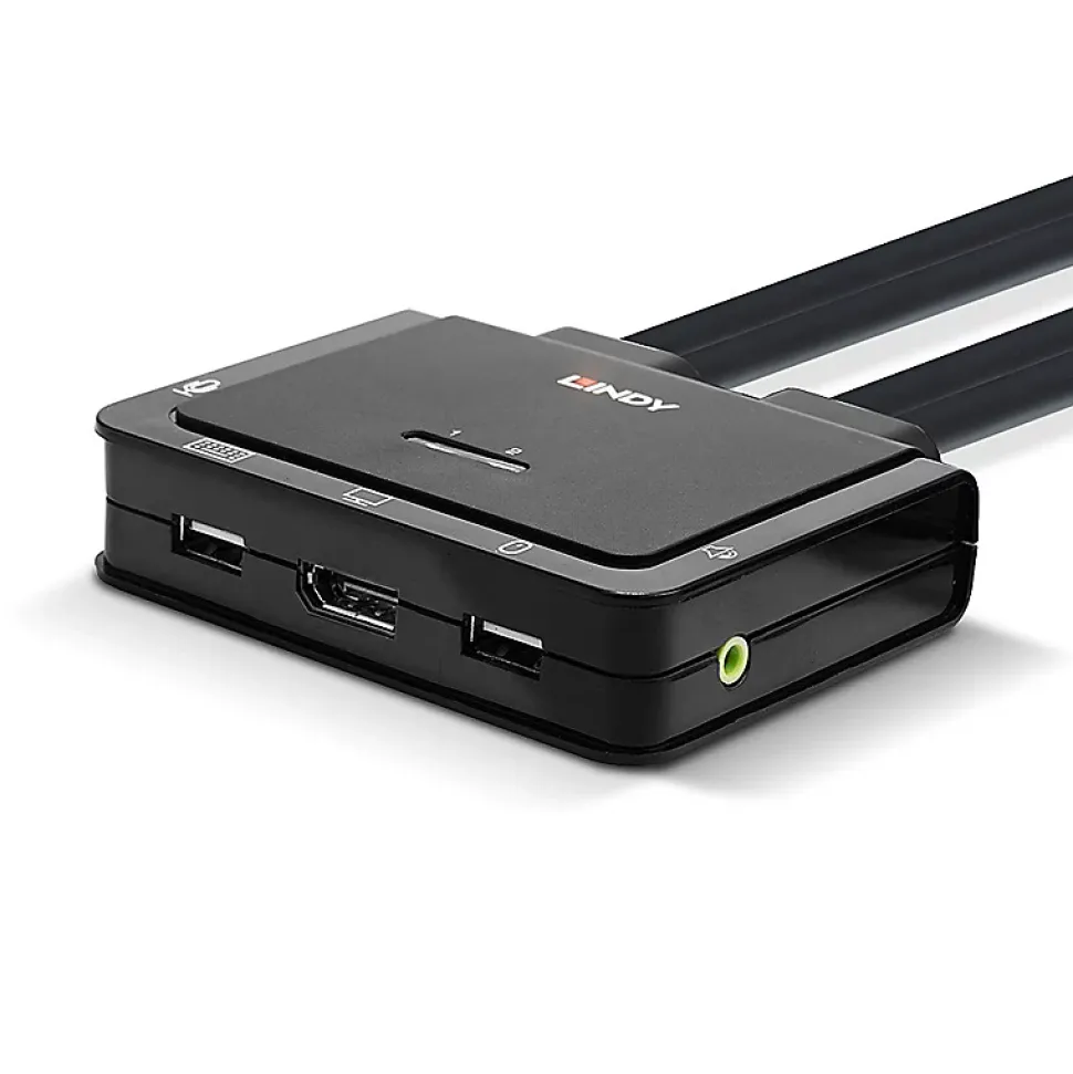 Commutateur KVM DisplayPort 2 Ports 1.2 LINDY