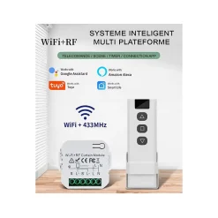 Commutateur SomLife de volet et rideau Wifi Rf Tuya Smart Life Module pour volet roulant 433 mhz
