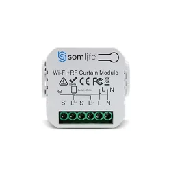 Commutateur SomLife de volet et rideau Wifi Rf Tuya Smart Life Module pour volet roulant 433 mhz