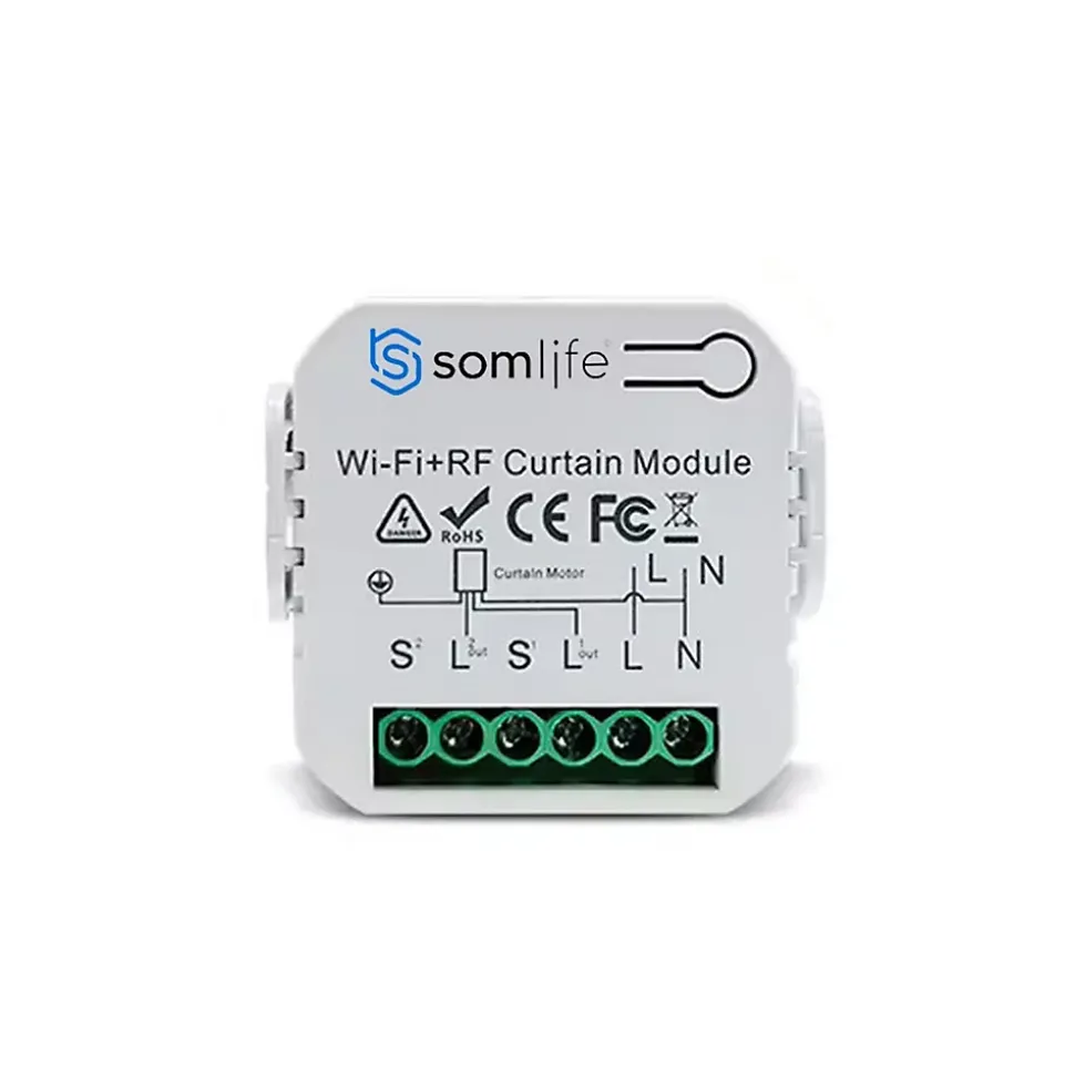 Commutateur SomLife de volet et rideau Wifi Rf Tuya Smart Life Module pour volet roulant 433 mhz