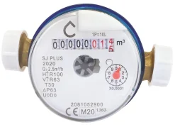 Compteur d'eau jet unique eau froide calibre 15 mâle/ mâle 20/27 laiton Somatherm for you