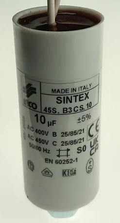 Condensateur 10 mF pour moteurs 230 volts MCO10 - 1459