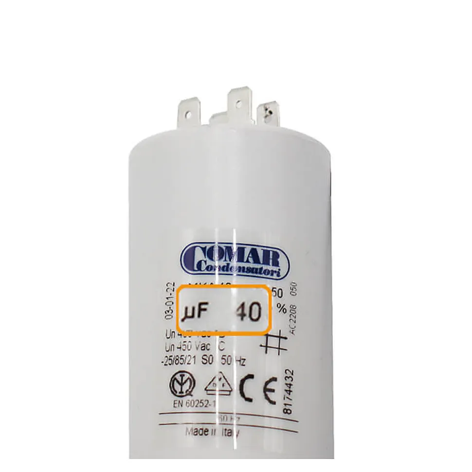 Condensateur, 40 uF, à Cosses, pour Appareils Electriques