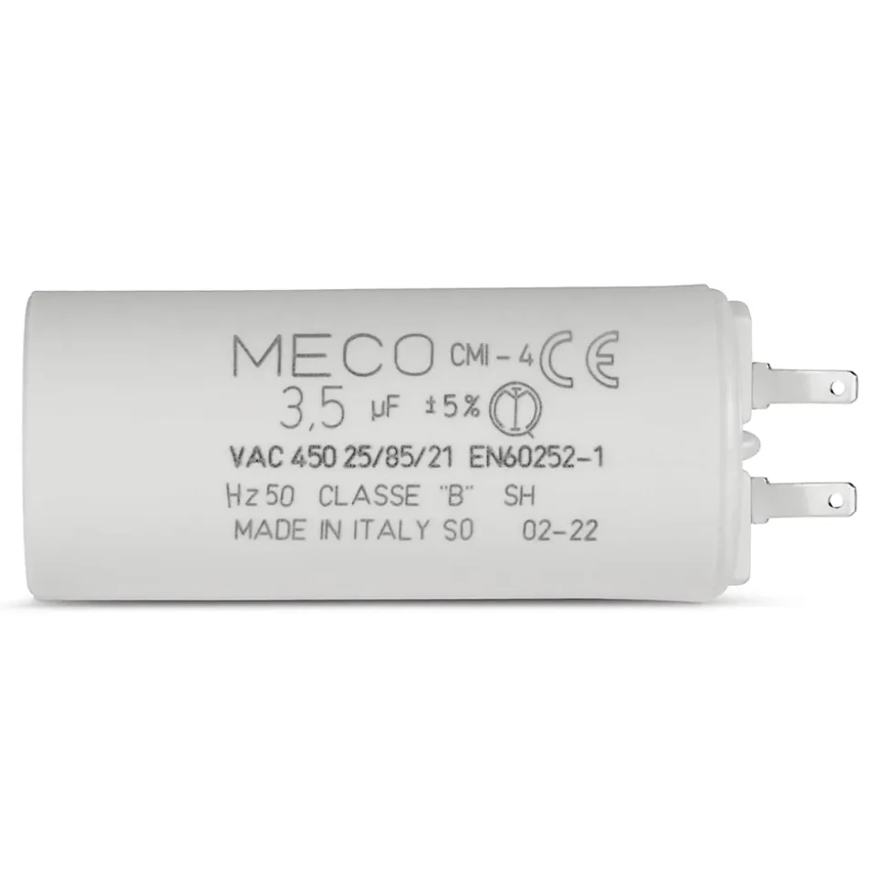 Condensateur ALLOTECH MECO 3,5 µF universel (CMI4 354) fond plat et cosses pour moteur de store et électroménager