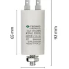 Condensateur de démarrage pour moteurs électriques, 450V, capacité : 10 microfarad, 4 broches / M8