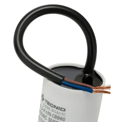 Condensateur de démarrage pour moteurs électriques, 450V, capacité : 1,5 microfarad, avec câble de 15cm