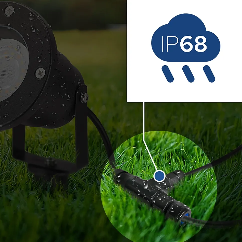 Connecteur de câble étanche en T IP68 3 fils noir