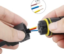 Connecteur électrique 3 pôles, IP68