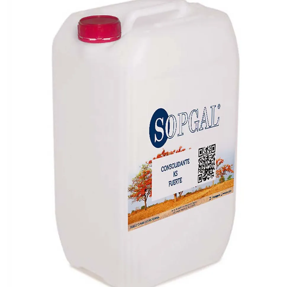 Consolidator KS Strong (25L). Compacte surfaces et murs fortement endommagés avec des glissements grès. Arrêtez la désintégration