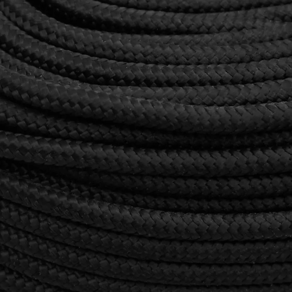 Corde de bateau Noir complet 10 mm 50 m Polypropylène