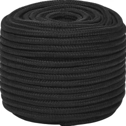 Corde de bateau Noir complet 14 mm 50 m Polypropylène