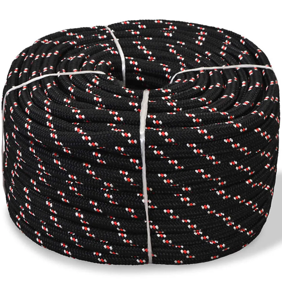 Corde de bateau Polypropylène 8 mm 100 m Noir
