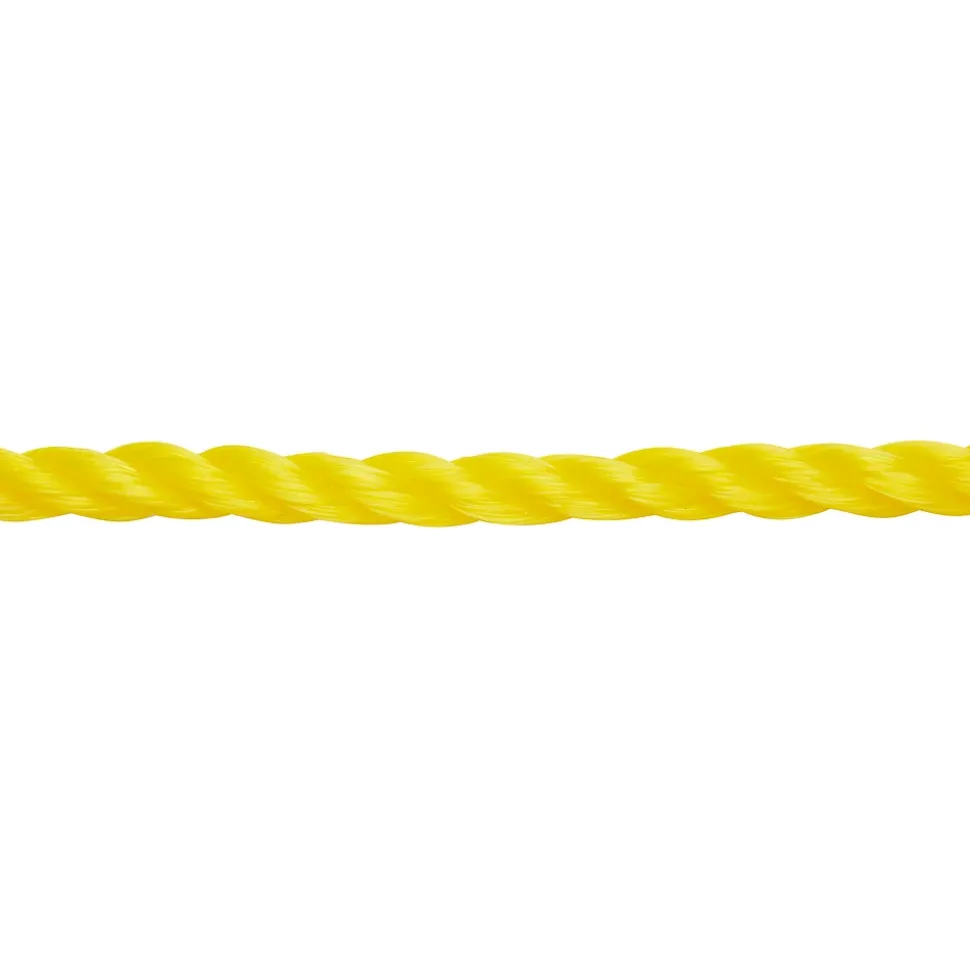 Corde torsadée en polypropylène jaune DIALL ø8 mm, 15 m