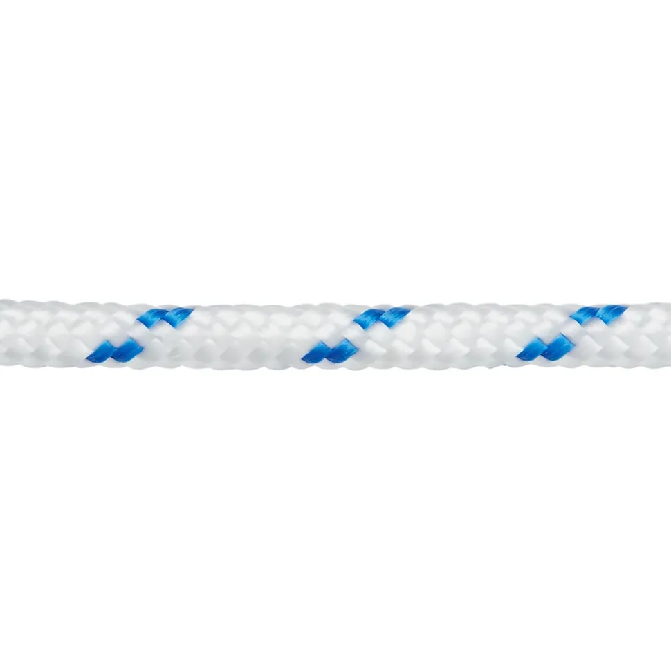 Corde tressée en polypropylène blanche et bleue DIALL ø8 mm, 15 m