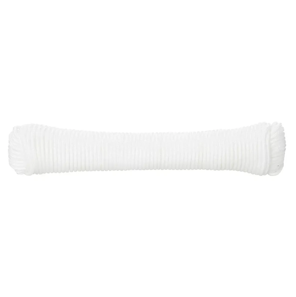 Corde tressée en polypropylène blanche DIALL ø2.8 mm, 20 m