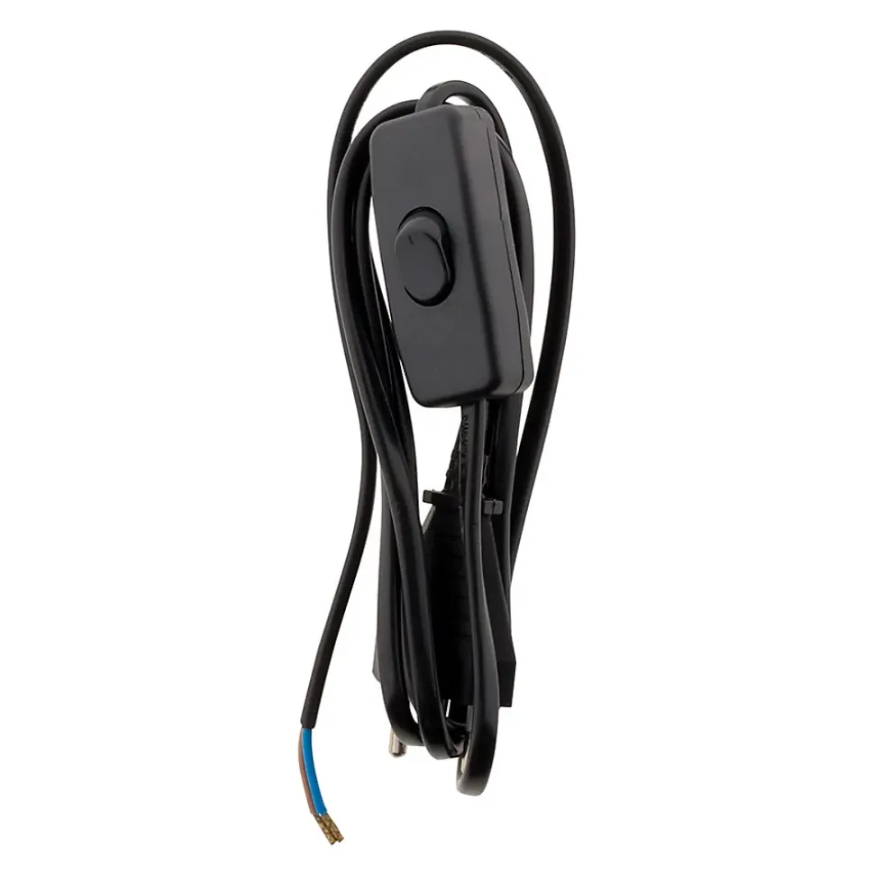 Cordon + interrupteur luminaire 1,5m - Noir - Zenitech