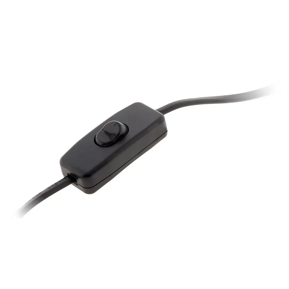 Cordon + interrupteur luminaire 1,5m - Noir - Zenitech