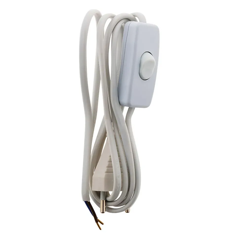 Cordon + interrupteur luminaire 1,5m - Blanc - Zenitech