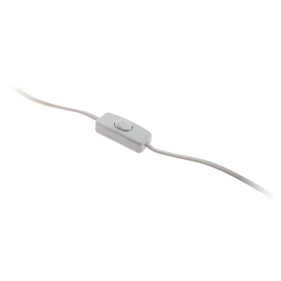 Cordon + interrupteur luminaire 1,5m - Blanc - Zenitech