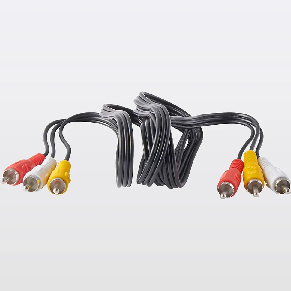 Cordon audio 3RCA Mâle / Mâle noir Blyss, 1.5 m
