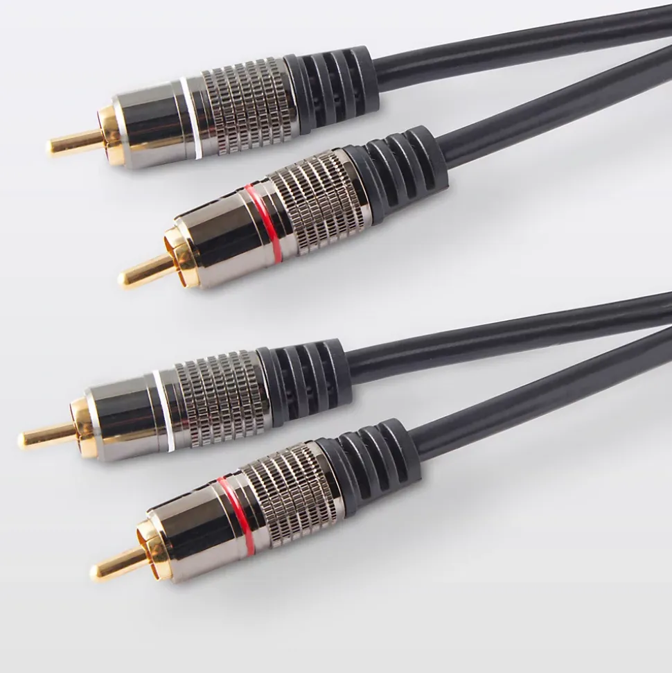 Cordon audio 2RCA Mâle / Mâle Blyss Or, 3 m