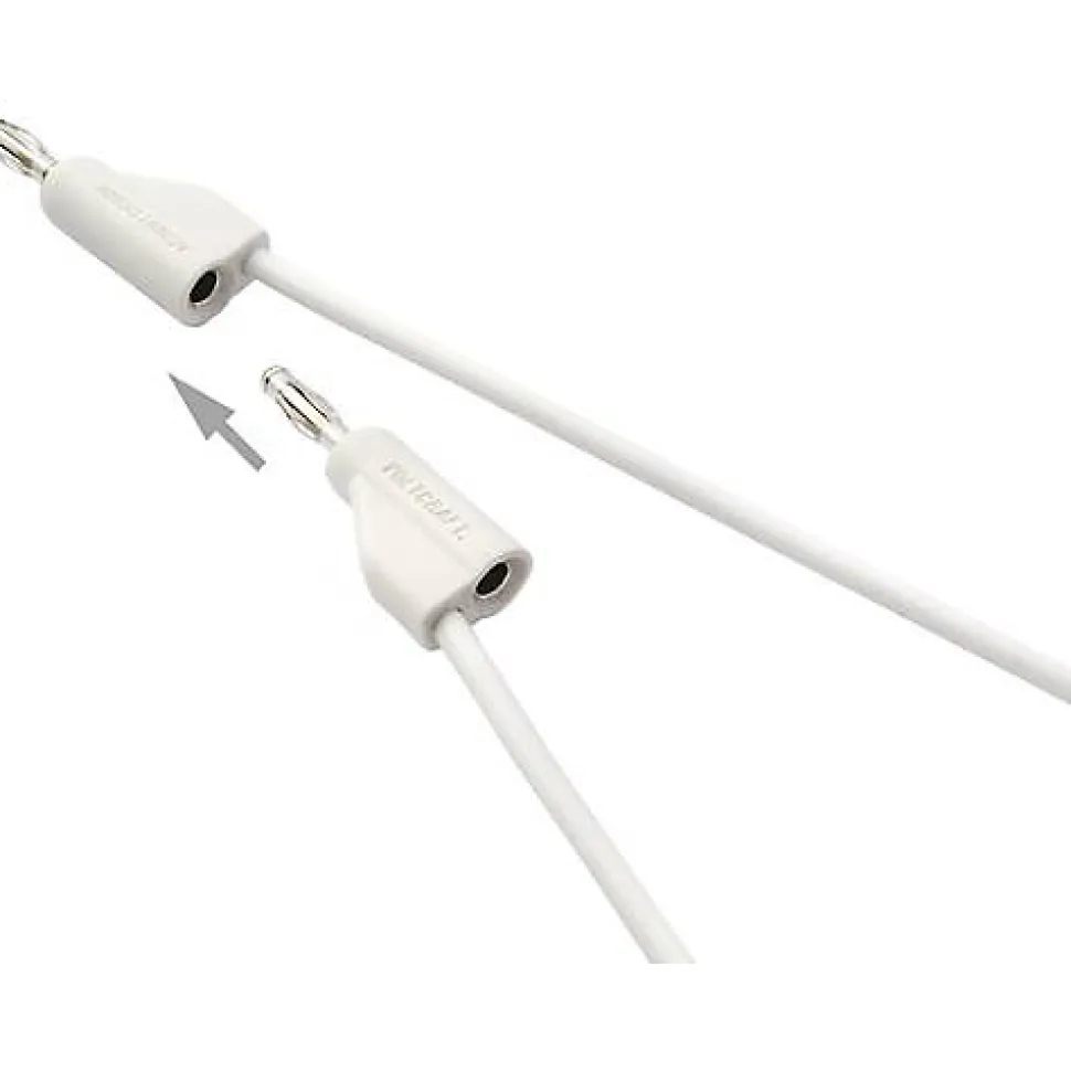 Cordon de mesure ultra-flexible 4 mm banane mâle - 10 A, accessoire de mesure pour électricien, garantie 3 ans.