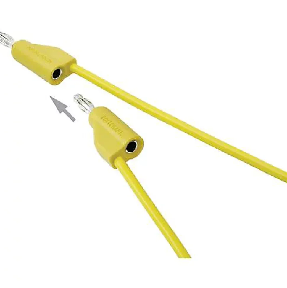Cordon de mesure ultra-flexible 4 mm banane mâle - 10 A, accessoire de mesure pour électricien, garantie 3 ans.